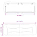 Pernă pentru tăblie de pat, albastru, 160 cm, material textil - WALTI WALTI