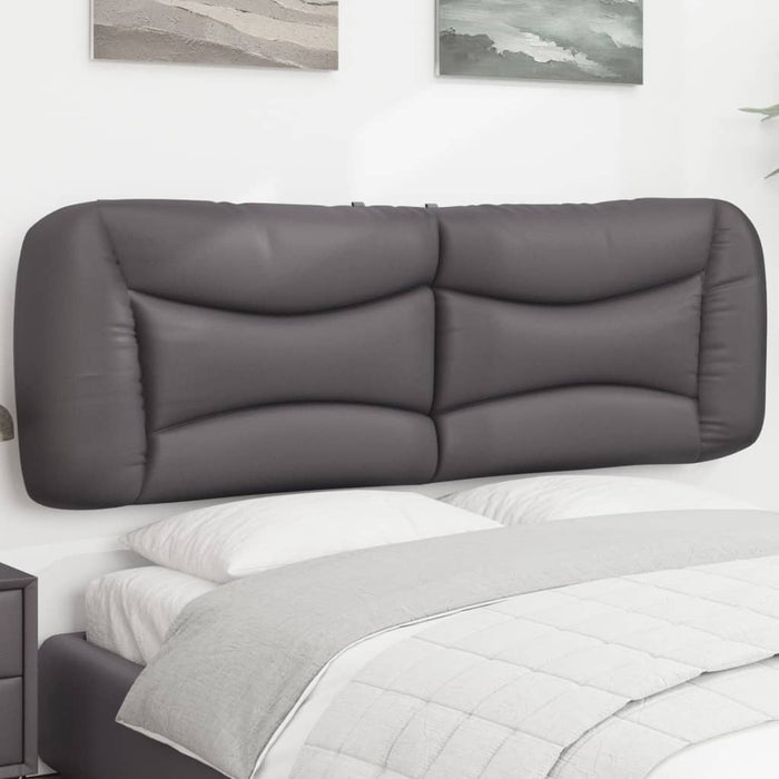 Pernă pentru tăblie pat, Hvar, gri, 160 cm, piele artificială WALTI