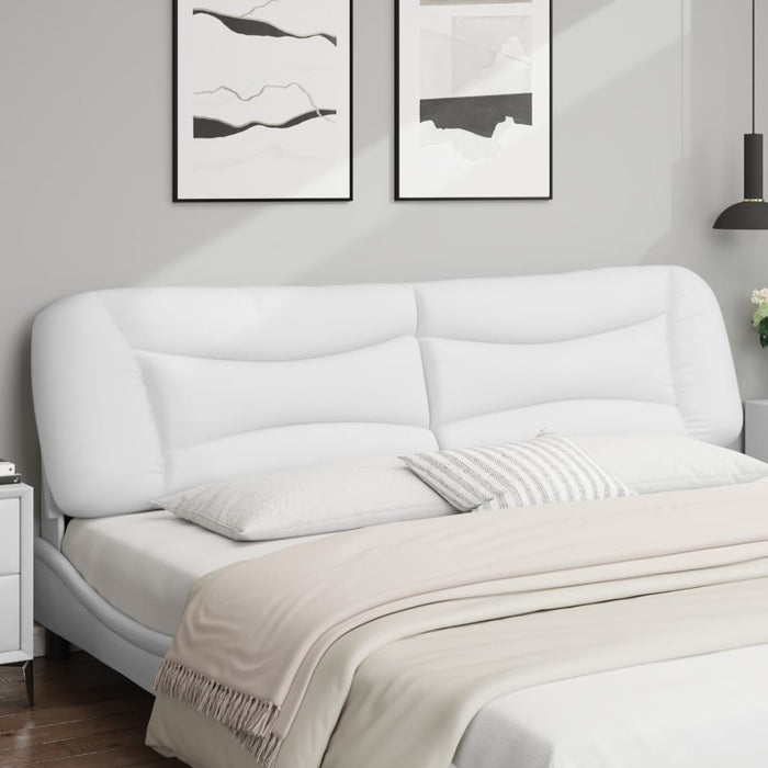 Pernă pentru tăblie pat, Hvar, alb, 200 cm, piele artificială WALTI