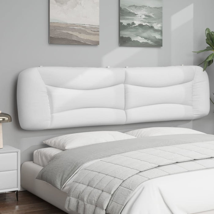 Pernă pentru tăblie pat, Hvar, alb, 200 cm, piele artificială WALTI