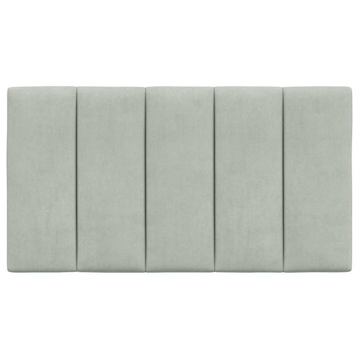 Pernă tăblie de pat, Hanko, gri deschis, 80 cm, catifea WALTI