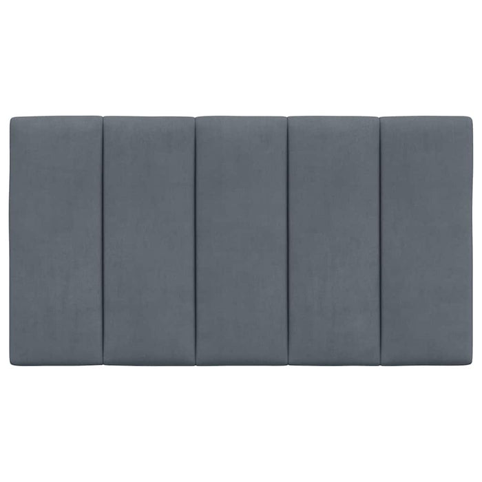 Pernă tăblie de pat, Hanko, gri închis, 80 cm, catifea WALTI