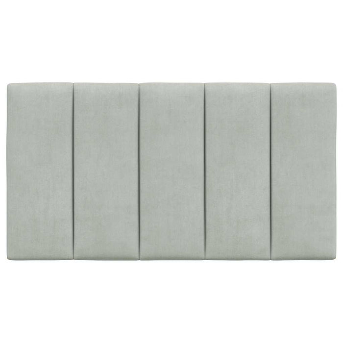 Pernă tăblie de pat, Hanko, gri deschis, 90 cm, catifea WALTI