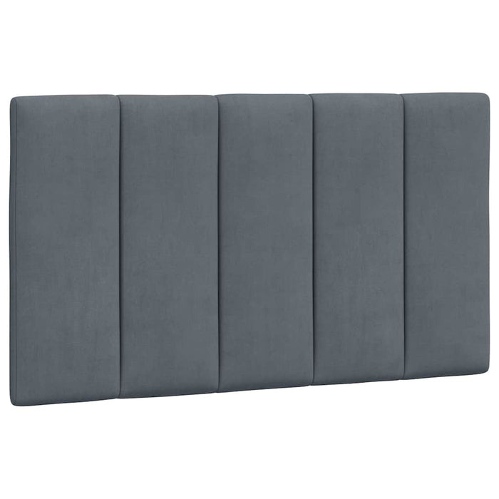 Pernă tăblie de pat, Hanko, gri închis, 90 cm, catifea WALTI