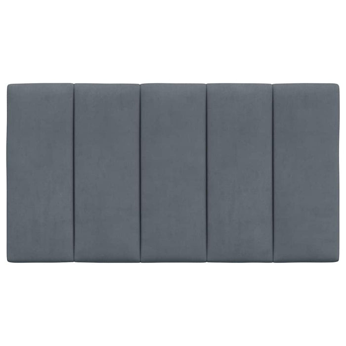 Pernă tăblie de pat, Hanko, gri închis, 90 cm, catifea WALTI