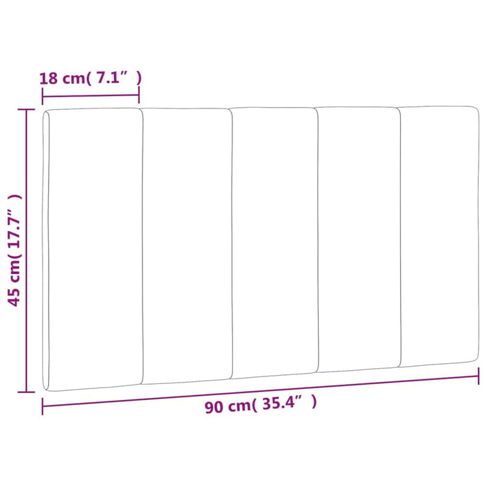 Pernă tăblie de pat, negru, 90 cm, catifea - WALTI WALTI