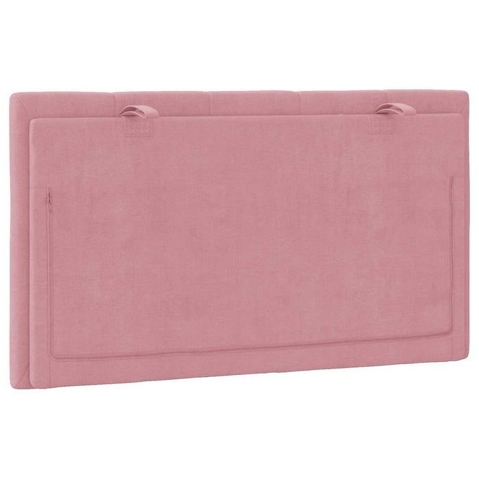 Pernă tăblie de pat, Hanko, roz, 90 cm, catifea WALTI