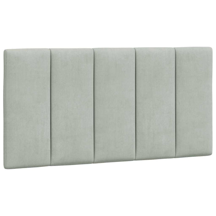 Pernă tăblie de pat, Hanko, gri deschis, 100 cm, catifea WALTI