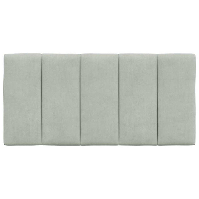 Pernă tăblie de pat, Hanko, gri deschis, 100 cm, catifea WALTI