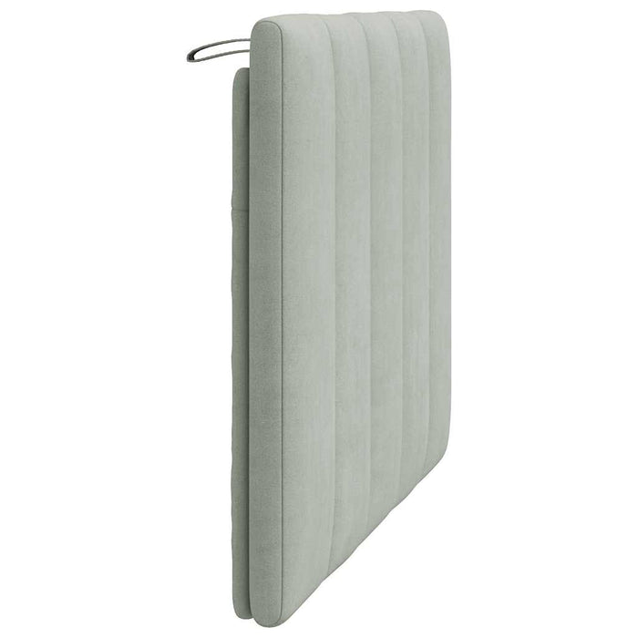 Pernă tăblie de pat, Hanko, gri deschis, 100 cm, catifea WALTI