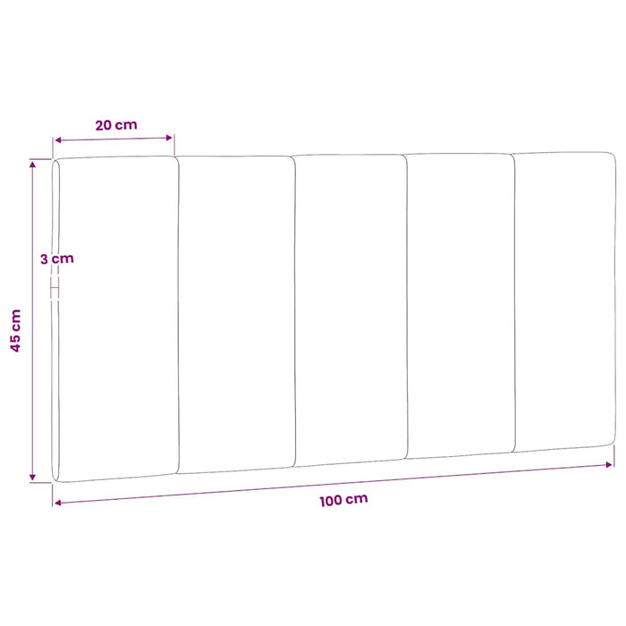 Pernă tăblie de pat, Hanko, albastru, 100 cm, catifea WALTI