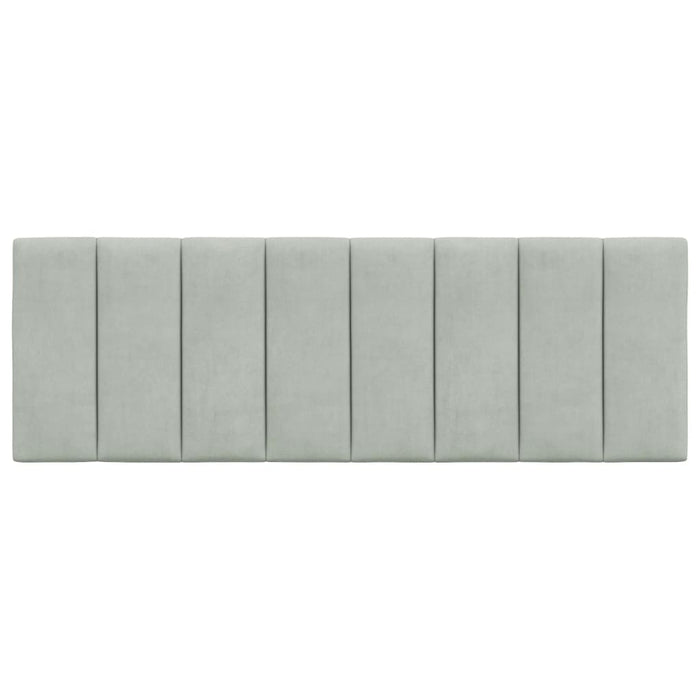Pernă tăblie de pat, Hanko, gri deschis, 120 cm, catifea WALTI