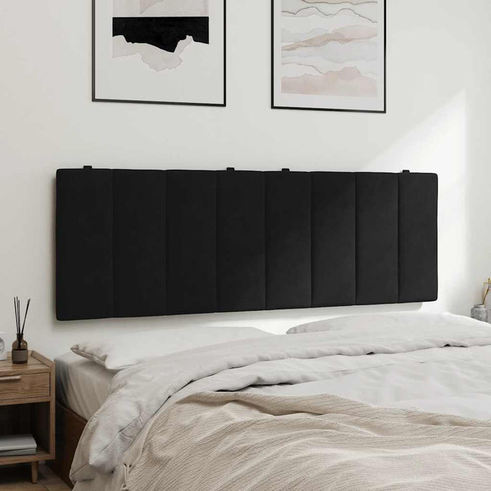 Pernă tăblie de pat, Hanko, negru, 120 cm, catifea WALTI