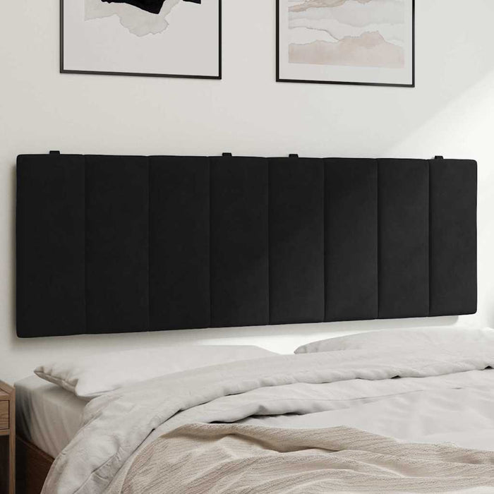 Pernă tăblie de pat, Hanko, negru, 120 cm, catifea WALTI