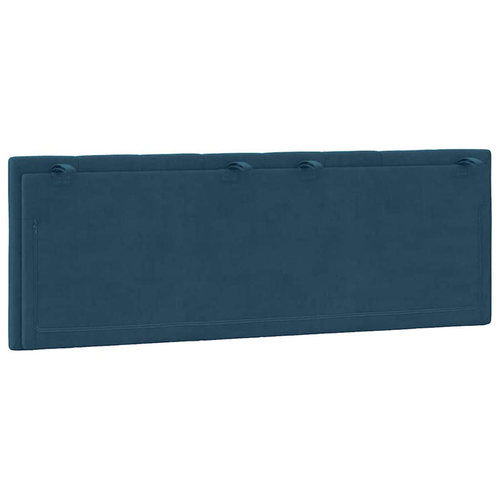 Pernă tăblie de pat, Hanko, albastru, 120 cm, catifea - WALTI WALTI