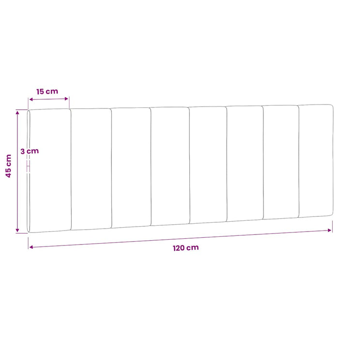 Pernă tăblie de pat, Hanko, albastru, 120 cm, catifea - WALTI WALTI