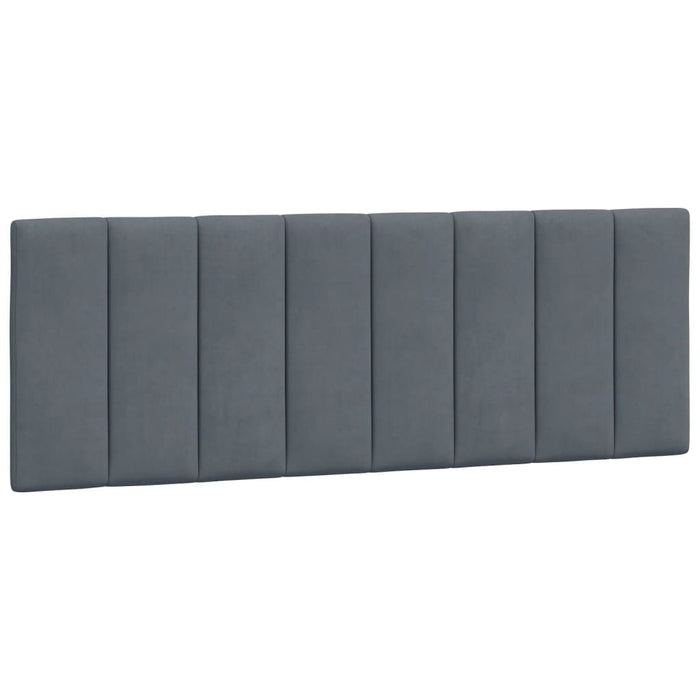 Pernă tăblie de pat, Hanko, gri închis, 137 cm, catifea WALTI