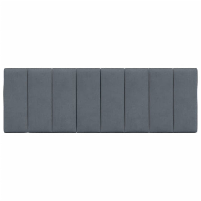 Pernă tăblie de pat, Hanko, gri închis, 137 cm, catifea WALTI