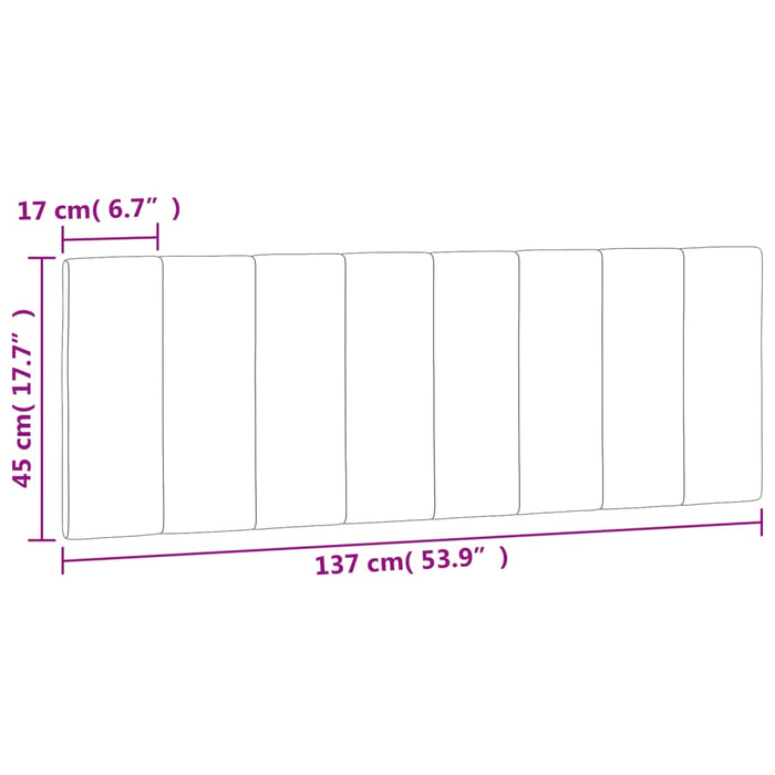 Pernă tăblie de pat, Hanko, gri închis, 137 cm, catifea WALTI