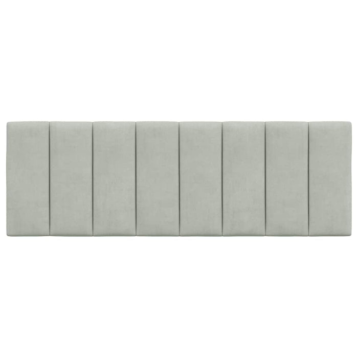 Pernă tăblie de pat, Hanko, gri deschis, 140 cm, catifea WALTI