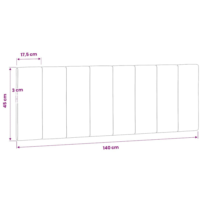 Pernă tăblie de pat, Hanko, gri deschis, 140 cm, catifea WALTI