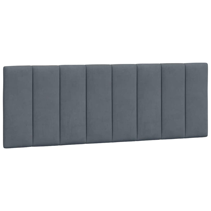 Pernă tăblie de pat, Hanko, gri închis, 140 cm, catifea WALTI