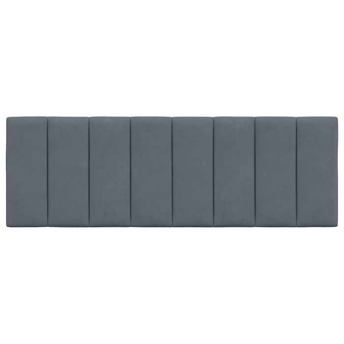 Pernă tăblie de pat, Hanko, gri închis, 140 cm, catifea WALTI