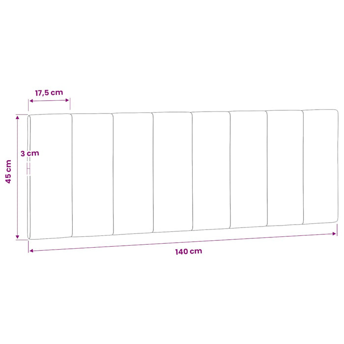 Pernă tăblie de pat, Hanko, gri închis, 140 cm, catifea WALTI