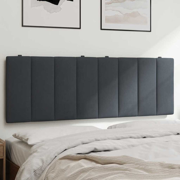 Pernă tăblie de pat, Hanko, gri închis, 140 cm, catifea WALTI