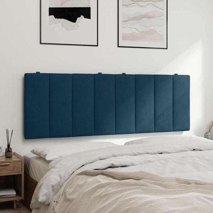 Pernă tăblie de pat, Hanko, albastru, 140 cm, catifea WALTI