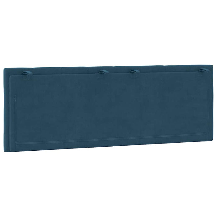Pernă tăblie de pat, Hanko, albastru, 140 cm, catifea WALTI