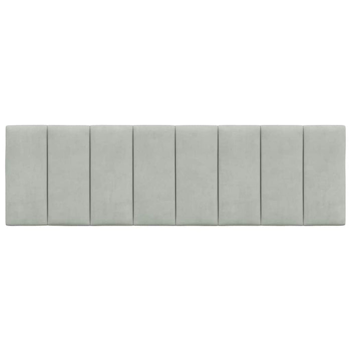 Pernă tăblie de pat, Hanko, gri deschis, 160 cm, catifea WALTI
