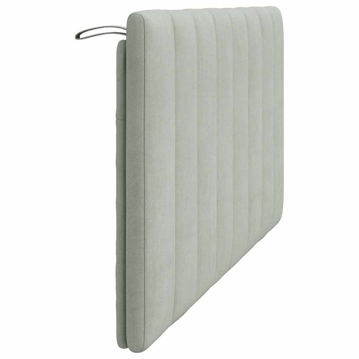 Pernă tăblie de pat, Hanko, gri deschis, 160 cm, catifea WALTI