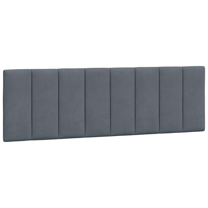 Pernă tăblie de pat, Hanko, gri închis, 160 cm, catifea WALTI