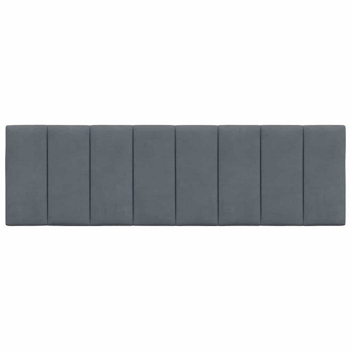 Pernă tăblie de pat, Hanko, gri închis, 160 cm, catifea WALTI