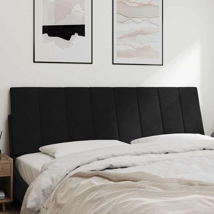 Pernă tăblie de pat, Hanko, negru, 160 cm, catifea WALTI