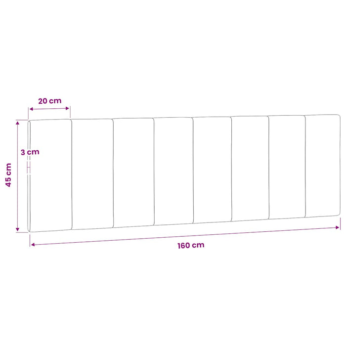 Pernă tăblie de pat, Hanko, negru, 160 cm, catifea WALTI