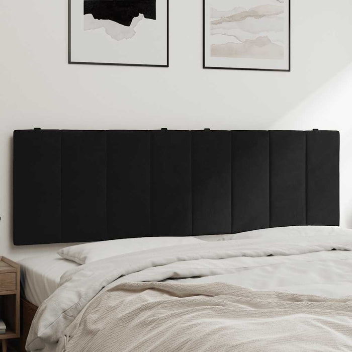 Pernă tăblie de pat, Hanko, negru, 160 cm, catifea WALTI