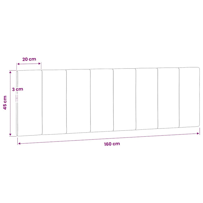 Pernă tăblie de pat, Hanko, albastru, 160 cm, catifea WALTI
