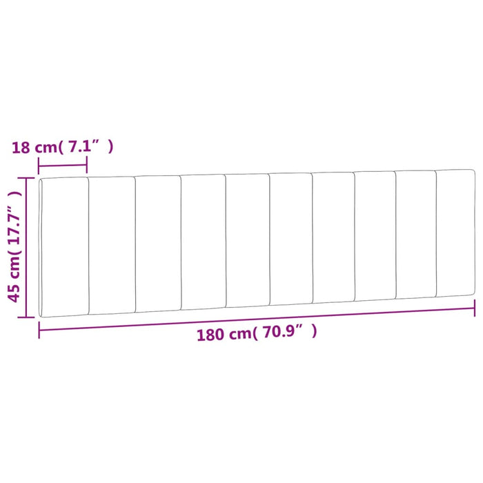 Pernă tăblie de pat, Hanko, gri deschis, 180 cm, catifea WALTI