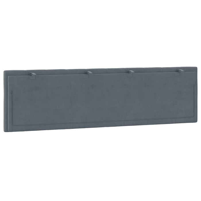 Pernă tăblie de pat, Hanko, gri închis, 180 cm, catifea WALTI