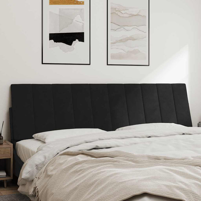 Pernă tăblie de pat, Hanko, negru, 180 cm, catifea WALTI