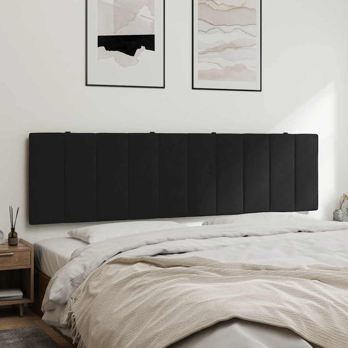 Pernă tăblie de pat, Hanko, negru, 180 cm, catifea WALTI