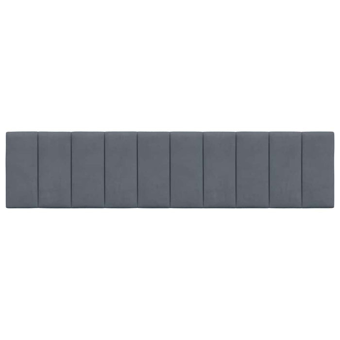 Pernă tăblie de pat, Hanko, gri închis, 200 cm, catifea WALTI