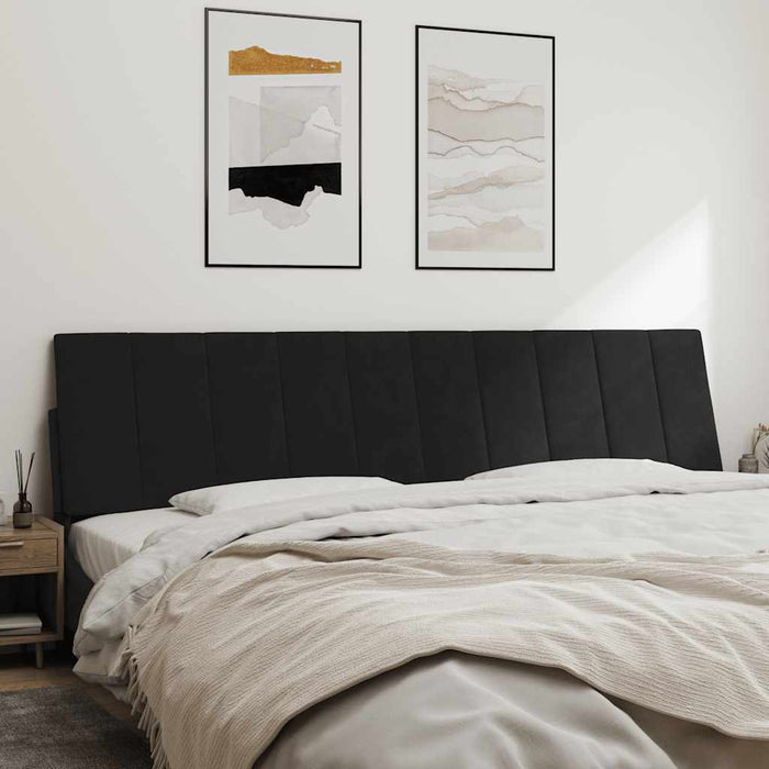 Pernă tăblie de pat, Hanko, negru, 200 cm, catifea WALTI