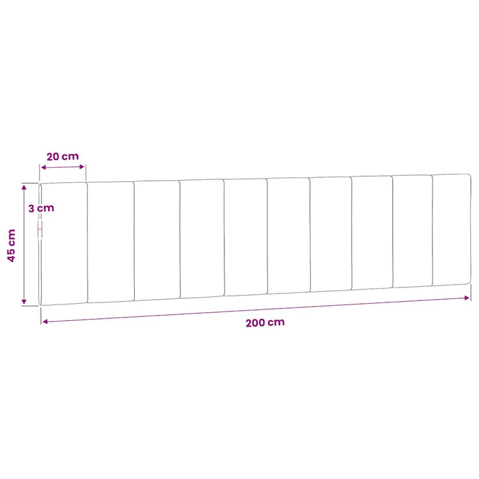 Pernă tăblie de pat, Hanko, roz, 200 cm, catifea WALTI