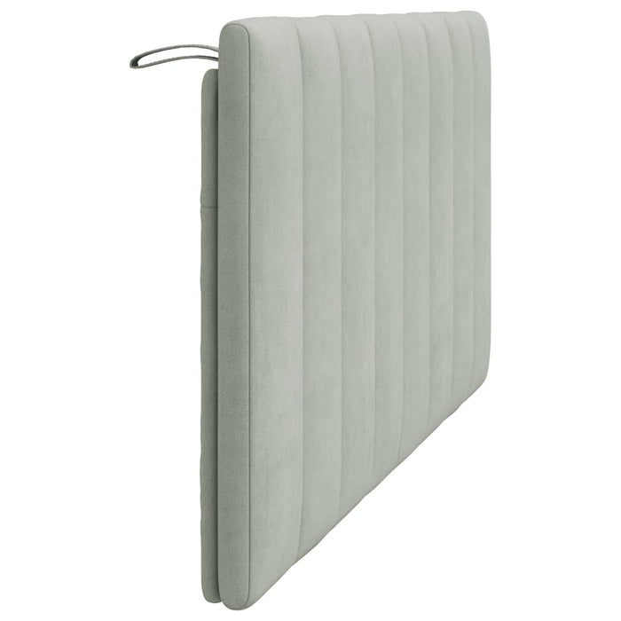 Pernă tăblie de pat, Hanko, gri deschis, 152 cm, catifea WALTI