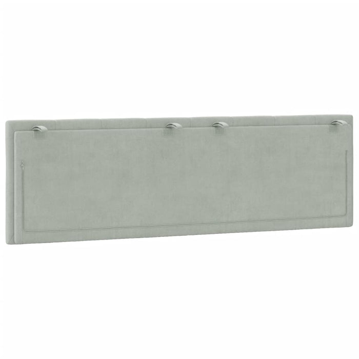 Pernă tăblie de pat, Hanko, gri deschis, 152 cm, catifea WALTI