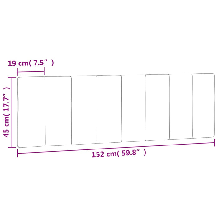 Pernă tăblie de pat, Hanko, gri deschis, 152 cm, catifea WALTI
