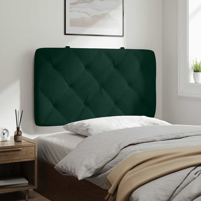 Pernă tăblie de pat, verde, 80 cm, catifea - WALTI WALTI